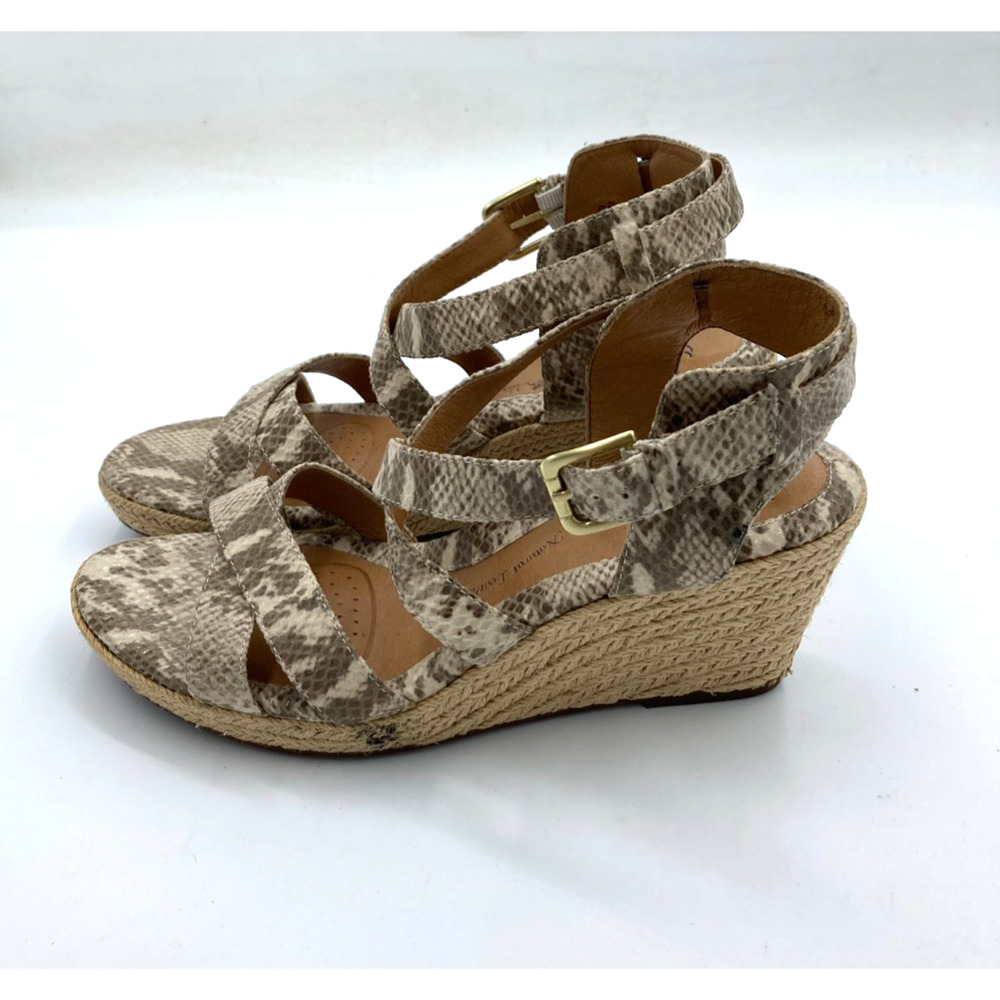 SOFFT Women's Inez Wedge Espadrille Sandal 10M / Sand Snake 1291955 Heel 3"